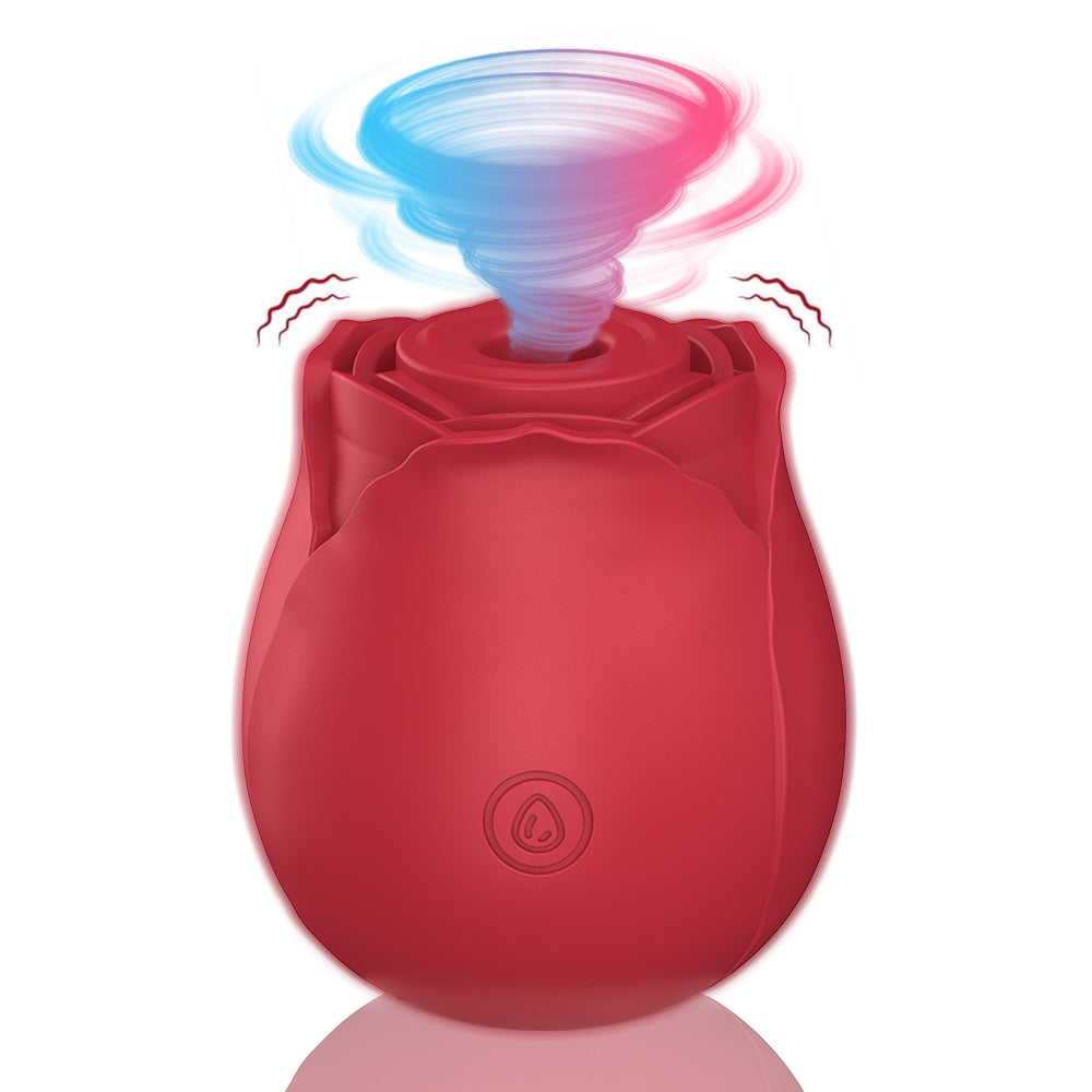 Datecapades Rose Clitoral Vibrator in Red.