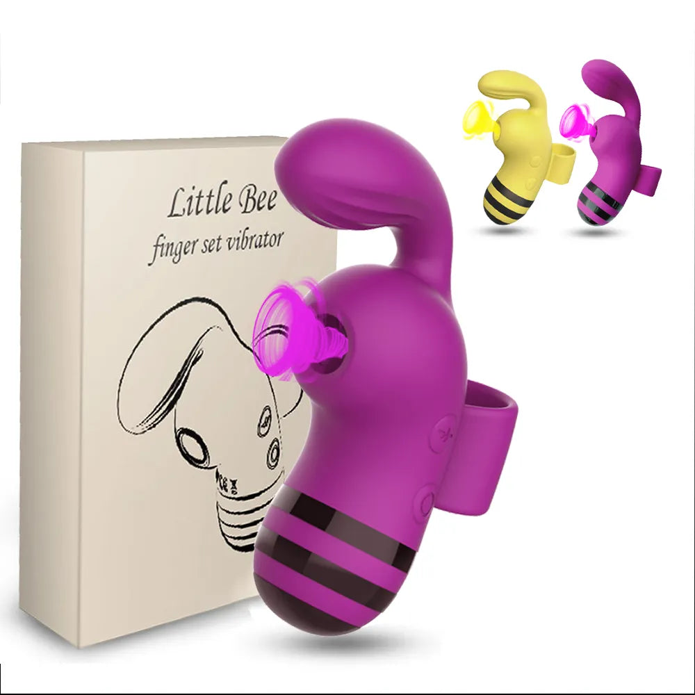Datecapades Little Bee Clitoris and G-spot Vibrator with Finger Cover