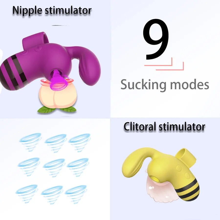 Datecapades Little Bee Clitoris and G-spot Vibrator with Finger Cover