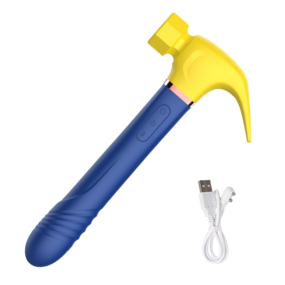 Datecapades "Pound Town" 4-1 Magic Hammer in Blue and Yellow with USB Charger.