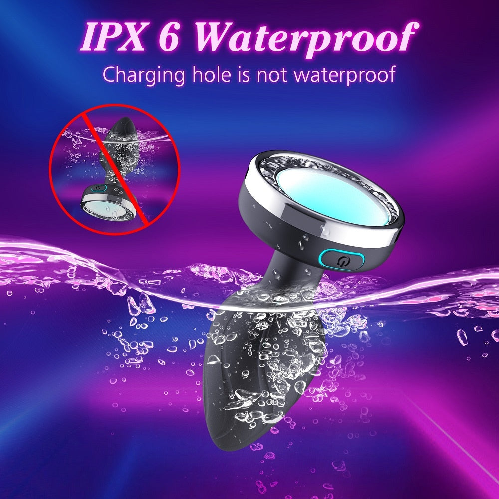 Datecapades Butt Plug w/ LED Lights and Remote Control is Waterproof..
