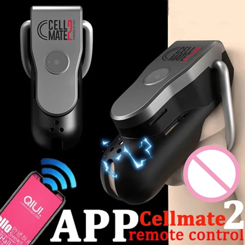 Datecapades Cellmate Chastity Belt for Men with App Remote Control and Electric Shock