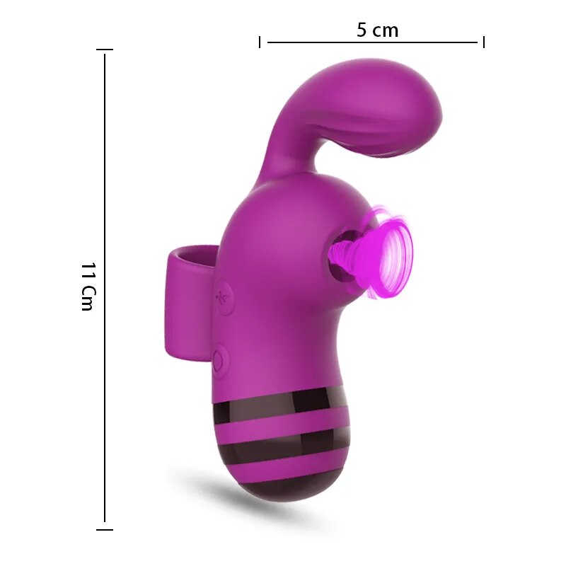 Datecapades Little Bee Clitoris and G-spot Vibrator with Finger Cover
