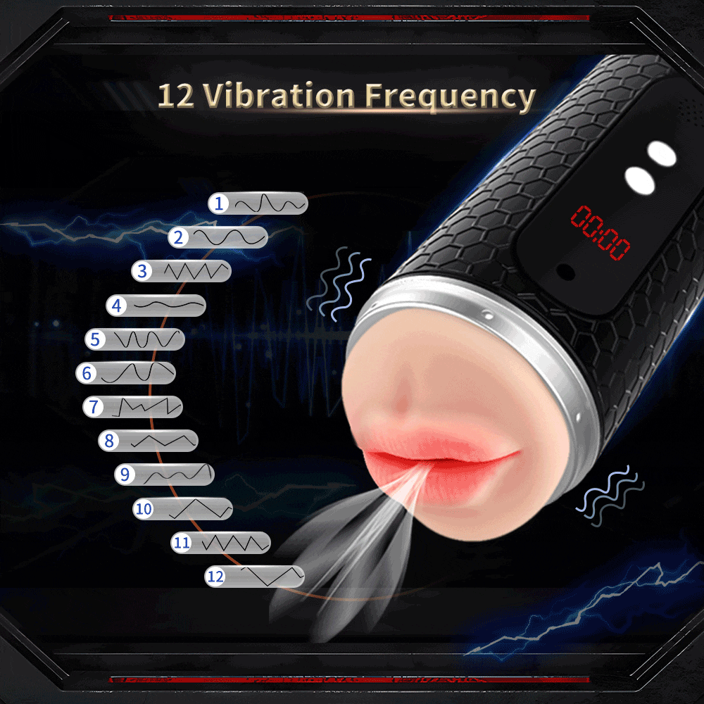 Adult Men Toy. Datecapades Automatic Male Masturbator w/ Moaning Noises and 12 Vibration Frequencies.