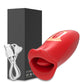 Datecapades Clit Nibbler Vibrator with Tongue and Vibrating Egg in Red. 