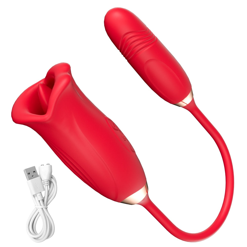 nibbler mouth sucking vibrator+ dildo Nibbler 4 -Mouth Biting Vibrator And G-spot Tapping Stimulator main image 1