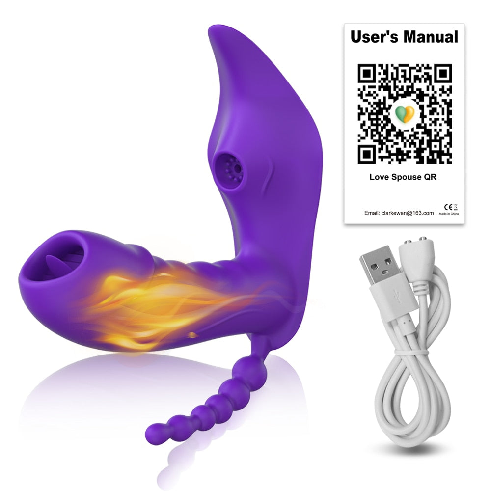 Datecapades Triple Pleasure 3 in 1 Vibrator with Bluetooth APP Remote