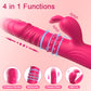 Datecapades Rabbit G-Spot Vibrator & Rotating Dildo has 10 Vibration Modes, Rotating Beads, 7 Thrusting Modes & Rabbit Ears.