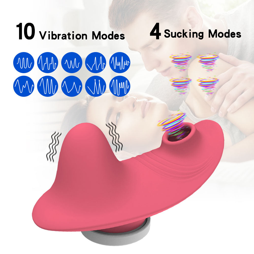 Datecapades Viral Clitoris Vibrator in Pink with 4 Sucking Modes and 10 Vibration Modes.